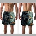 thumbnail image 3 of luoweisi Men's Beach Shorts Quick Dry Swim Trunks with Mesh Lining Wolf L, 3 of 5