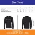 thumbnail image 2 of Hanes Essential Long Sleeve T-Shirt, Men's Crewneck Classic Fit Tee, Smoke Grey, L, 2 of 6