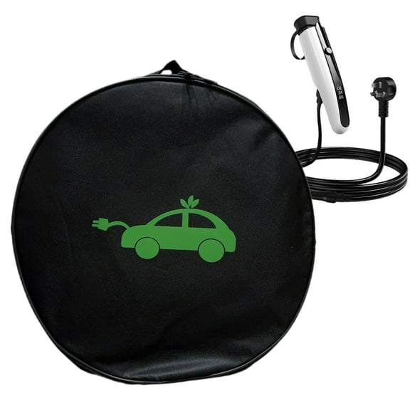 Ksruee Jumper Cable Storage Bag Ev Charger Storage Bag Organizer Water Resistant Heavy Duty Case for Carrying Battery Electrical Gear Compact durable