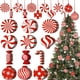 thumbnail image 3 of Bearachild Hermosa decoración navideña de papel con varios patrones, bastones, árbol de Navidad lleno de alegría, colgante Kits de decoración para fiestas 12 piezas, 3 of 6