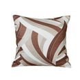 thumbnail image 1 of Violet Linen Chenille Abstract Pattern, Polyester Chenille, Solid Poly Backing, Brown, 18 Inch x 18 Inch, Decorative Throw Pillow, 1 of 1