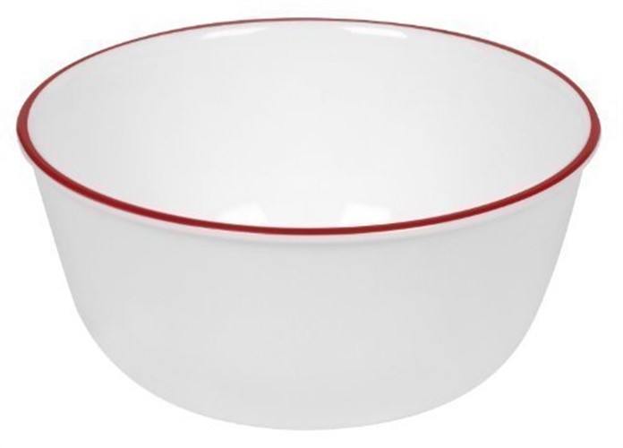 Corelle Livingware 28 Ounce Super Soup Cereal Bowl Red Band Bowls (Pack