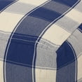 thumbnail image 5 of GDF Studio Prestage Modern Fabric Checkered Cube Pouf, Ivory and Navy Blue, 5 of 7