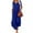 Blue, variant on Pejock Women's Casual Loose Sundress Long Dress Short Sleeve Maxi Dresses Summer Beach Dress with Pockets Navy S (US Size: 4)