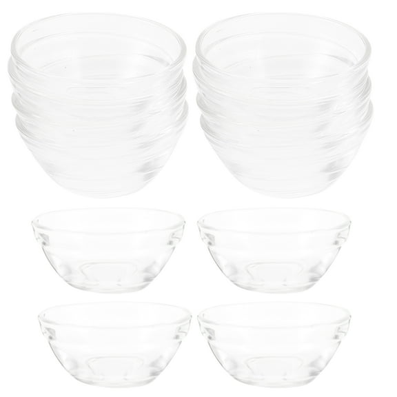 Milisten Glass Nesting Bowls Transparent 12Pcs 2.4x2.4in