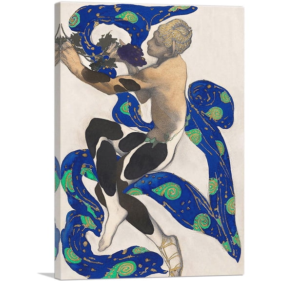 ARTCANVAS Afternoon Of Faun Canvas Art Print by Leon Bakst - Size: 12" x 8" (0.75" Deep)