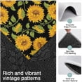 thumbnail image 3 of Black Green Stem Sunflower Pattern Kitchen Rugs Sets Of 3,Kitchen Runner Rugs Non Skid Washable,Decorative Kitchen Floor Mats for Kitchen,Sink,Laundry,17"x30"+ 17"x47" + 17"x59", 3 of 6