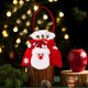 thumbnail image 4 of Bolsas de regalo navideñas con muñecos de muñeco de nieve de Papá Noel - Bolsillo de cordón tejido de 8,66x7,48 pulgadas para caramelos y pequeños regalos, 4 of 6
