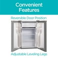 thumbnail image 3 of Black + Decker BCRK25V Compact Refrigerator Energy Star Single Door Mini Fridge with Freezer, Cubic Feet, VCM, 2.5 cu.ft, Brushed Metal Finish,Grey, 3 of 7