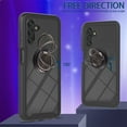 thumbnail image 5 of SaniMore Case for Samsung Galaxy A14 5G 6.6" 2023 Release, Rugged PC Backplane Shockproof TPU Bumper 360° Rotatng Ring/Kickstand Anti-drop Heavy Duty Protective Case For Samsung Galaxy A14 5G, Black, 5 of 5