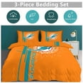 thumbnail image 4 of Miami Duvet Cover 3 Piece Bedding Set Football Comforter Cover Set Soft Duvet Cover with Pillowcase (no quilt) 79"x90", 4 of 6
