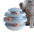 thumbnail image 1 of BELOVING Cat Roller Toy Circular Track for Kitten Cat Track Ball Turntable Track Ball Light blue, 1 of 10