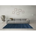 thumbnail image 3 of Ahgly Company Machine Washable Indoor Rectangle Abstract Turquoise Blue Contemporary Area Rugs, 5' x 7', 3 of 4