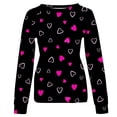 thumbnail image 5 of Jacenvly Valentine'S Day Shirts for Women Crew Neck T Shirt Loose Long Sleeve Shirt Lightweight Heart Printed Valentine'S Day Printed Blouse Casual Tunic Tops Multicolor, 5 of 5