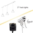 thumbnail image 3 of FSLiving Remote Control Pendant Light 1-Light J-Type Track Pendant Lamps Scandinavian Style Pendant Lights for Kitchen Hanging Lamp Modern Wood and Aluminium Light Customizable - Black, 3 of 8