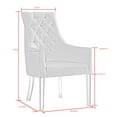 thumbnail image 3 of Inspired Home Gideon Velvet Dining Chairs Acrylic Leg Swoop Arm(Set of 2), Black, 3 of 9