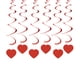 thumbnail image 2 of Cateissary Remolinos colgantes de corazón, suministros de techo de hidromasaje, colgante de amor, decoración de fiesta atractiva, adorno, Kits de decoración para fiestas Corazón rojo brillante, 2 of 6