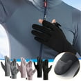 thumbnail image 2 of Lksixu Christmas Winter Outdoor Sports Gloves,Skiing and Cycling Inner Gloves,Double Layered Ribbed Design with Fingertip Flip Touch Screens,Windproof Waterproof Silicone Anti-Slip Plush Gloves, 2 of 5