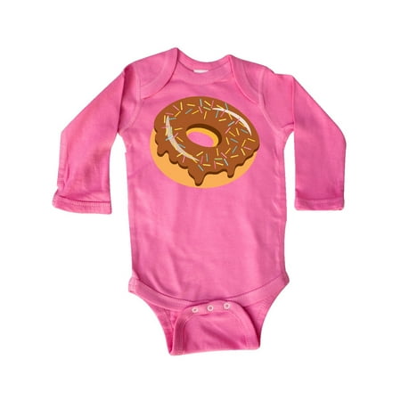 

Inktastic Chocolate Donut with Sprinkles Gift Baby Boy or Baby Girl Long Sleeve Bodysuit
