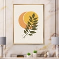 thumbnail image 2 of Abstract Geometrical Moon and Sun With Leaf V 24 in x 32 in Framed Painting Canvas Art Print, by Designart, 2 of 5