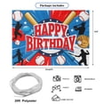 thumbnail image 3 of Happy Birthday Backdrop, Baseball Themed Photo Background Banner for Sports Birthday Party, Photography Booth Decorations 3x5ft, 3 of 5