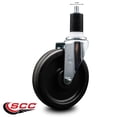 thumbnail image 2 of 6 Inch Phenolic Wheel Swivel 1-1/2 Inch Expanding Stem Caster SCC, 2 of 2