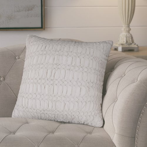 White 20 x 20 PILT11419WH002020 20 x 20 Rizzy Home Decorative Poly Filled Throw Pillow