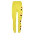 thumbnail image 5 of Mingw Legging Pants for Women High Waist Slim Fit Festival Yoga Pants Athletic Workout Trousers,Yellow,M, 5 of 5