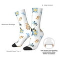 thumbnail image 4 of Masiiu Bluey Pattern Adult Crew Socks, Breathable Color-Block Mid-Calf Socks, Comfortable for Daily Wear and Sports, 4 of 6
