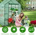 thumbnail image 4 of Gymax Walk-in Greenhouse 56''x56''x77'' Gardening w/Observation Windows 2 Tier 8 Shelves, 4 of 9