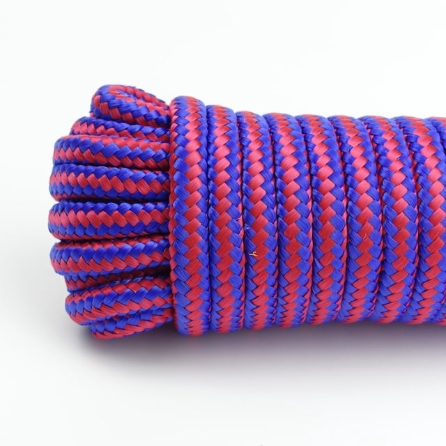 6mmx15m PP Diamond Braided Rope Polypropylene Boat Rope Sailing Camping Tying Clothes Line ,Easy to Operate