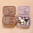 thumbnail image 3 of trousse De Toilette En Cuir Pu Pour Femmes - Marron, Grand Sac Cosmtiques Pour Hommes, Trousse Cosmtiques, Organisateur De Voyage Pour Hommes Et, 3 of 5