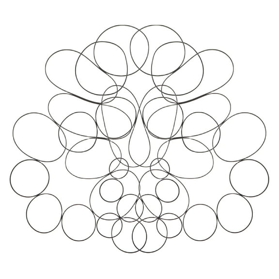 50pcs Assorted Rubber Belts for Cassette Recorder Repair Maintenance DVD VCR Drives Flat Belts for Tape Machines