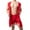 Red, variant on HaiMao Men's See Through Robe Hooded Bathrobe Sleeveless Lightweight Sleepwear Pajamas Yellow XL(XL)