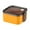 Orange#2, variant on Bento Box Double-Layer Lunch Container | Leak-Proof Seal | Microwave Safe | Portable Food-Grade Plastic | Removable Divider | 14.7×7.5cm | Sturdy Clips | Single Pack