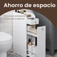 thumbnail image 3 of VASAGLE Armario de Baño, Armario de Pie, Armario Estrecho, con Cajones, Portarrollos de Papel Higiénico, para Espacios Pequeños, Blanco MBBC847P31, 3 of 8