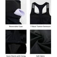 thumbnail image 5 of Two Piece Tankini Bathing Suits T-Back Blouson Swim Tops with Boy Shorts Women Swimsuits Sporty Swimwear, 5 of 9