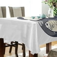 thumbnail image 5 of Yayeee Tablecloths 54" x 72" Rectangle Wrinkle Resistant Party Table Cover, Black Cute Cat, 5 of 8