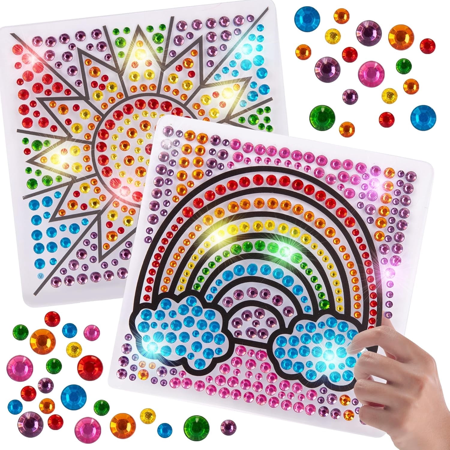 Baker Ross Kite Stained Glass Decoration Kits - Pack Of 6 Suncatchers For Kids, Includes Cellophane & Ribbon