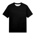 thumbnail image 4 of CUSTG Women Tshirts Elegant Solid Color Crewneck Short Sleeve Tee For Everyday Wear Breathable Soft Casual Tops Versatile T-Shirts, 4 of 4