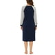 thumbnail image 3 of INSPIRE CHIC Vestido de salón para mujeres, pijama de camisa de dormir, con mangas largas, cuello Henley, camisones con bolsillos, XL azul, 3 of 6