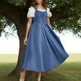 thumbnail image 5 of Yourumao Maxi Corset Dress for Women Sleeveless A-line Gothic Dresses Square Neck Flowy Long Dress Crisscross Western Outfits for Afternoon Tea Party, 5 of 8