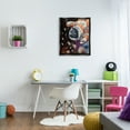 thumbnail image 3 of Stupell Industries Astronaut & Space Asteroids Art for Kids Painting Black Floater Framed Art Print Wall Art, 25 x 31, 3 of 10