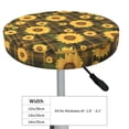 thumbnail image 2 of Vintage Plaid Sunflower Round Bar Stool Seat Covers, Elastic Round Chair Cover Stool Seat Slipcover Bar Stool Cushions Round Pad for 12-14 inch, 2 of 5
