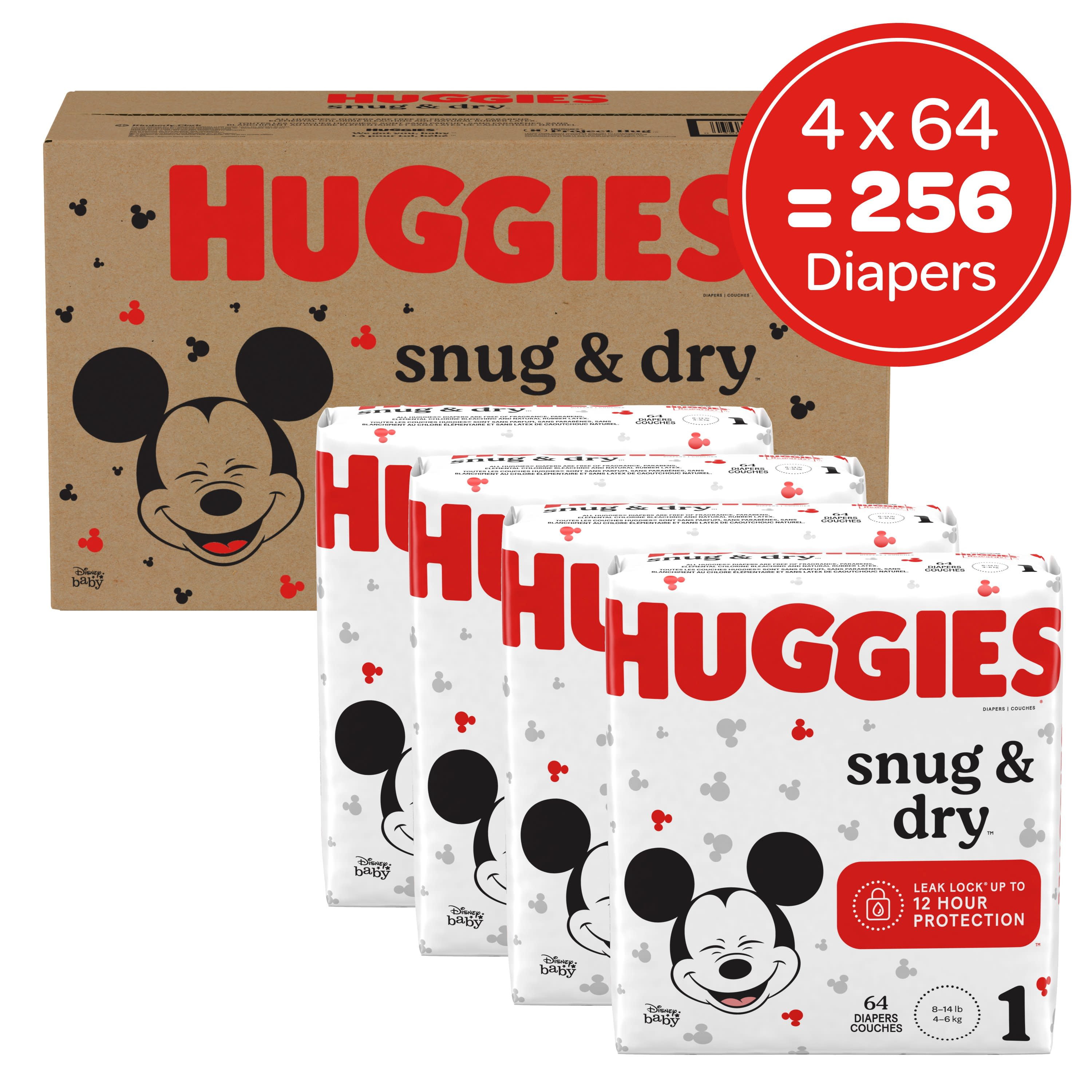 Huggies Snug & Dry Baby Diapers, Size 1, 256 Ct (Select for More Options) 