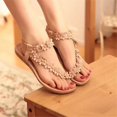 thumbnail image 1 of Zapatos de mujer de talla grande Sandalias planas de verano con remaches bohemios para mujer Zapatos de playa, 1 of 5