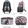 thumbnail image 6 of Aplkyhs School Backpack for Students 6-18 Ergonomic Padded Adjustable Straps Large Capacity Water Resistant Book Bags for Kids Elementary Middle High School Horse Pink Flower, 6 of 7