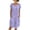 Purple, variant on Bxsruta Women's Casual Short Sleeve Crew Neck Cotton Dress with Pockets Loose Fit Knee Length Loungewear for Daily Wear