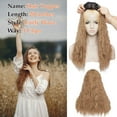 thumbnail image 6 of MY-LADY Synthetic 20Inch Clip in Hair Topper Long Curly for Women Corn Wave Hair Perm Deep Wave Style Clip on Secret Toupee Hairpiece Middle Partgolden&bleach blonde, 6 of 8