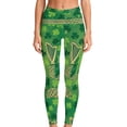 thumbnail image 6 of Hvot&aat Women's St. Patrick's Day Leggings Shamrock Stretchy Tights Yoga Pants Sports Fitness Peach Hip Stretch Pants, 6 of 7